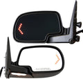 Kool Vue Right Power Heated Mirrors for Chevrolet Silverado 1500 Tahoe GMC Yukon 2003-2006 Power Fold with Signal Light, Memory & Puddle Lamp, w/o Blind Spot Monitor & Auto-Dim Paintable Extended Cab