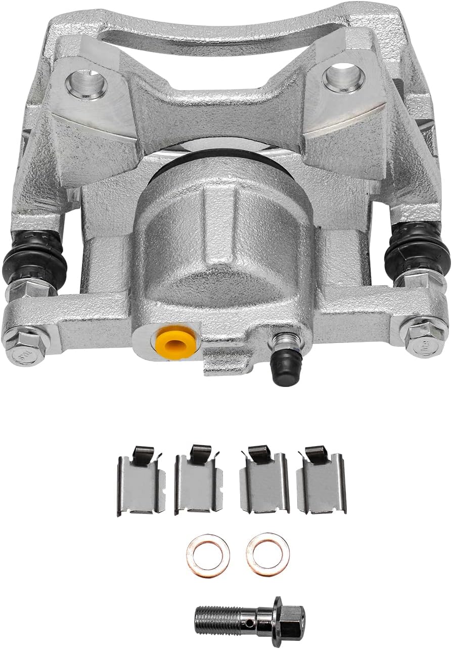 Detroit Axle - Rear Brake Kit for 2007-2017 Jeep Wrangler, 2018 Wrangler JK, 12.44' inch Disc Rotors Brakes Pads Left Brakes Caliper 2008 2009 2010 2011 2012 2013 2014 2015 2016 Replacement