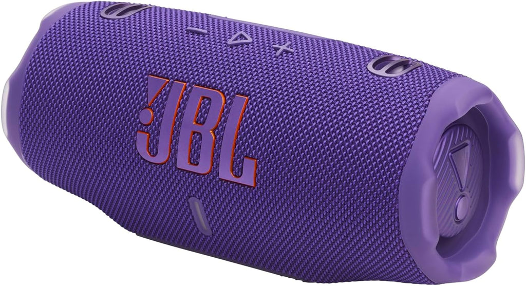 JBL Charge 6 - Portable Waterproof & Drop-Proof Bluetooth Speaker, Bold JBL Pro Sound with AI Boost, 28Hrs of Playtime, Built-in Powerbank & Comes with a Sturdy/Removable Carrying Strap (Purple)