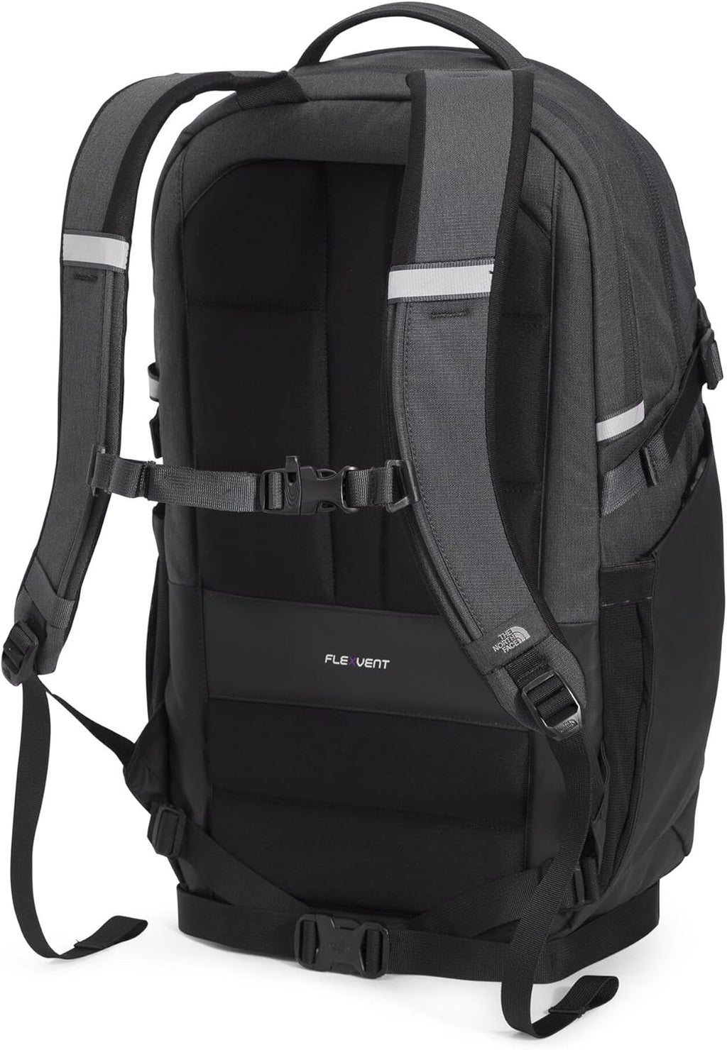 The North Face Router Everyday Laptop Backpack - Daypack, Water Repellent, Laptop Sleeve, Reflective Details, Asphalt Grey Light Heather/TNF Black-NPF, One Size