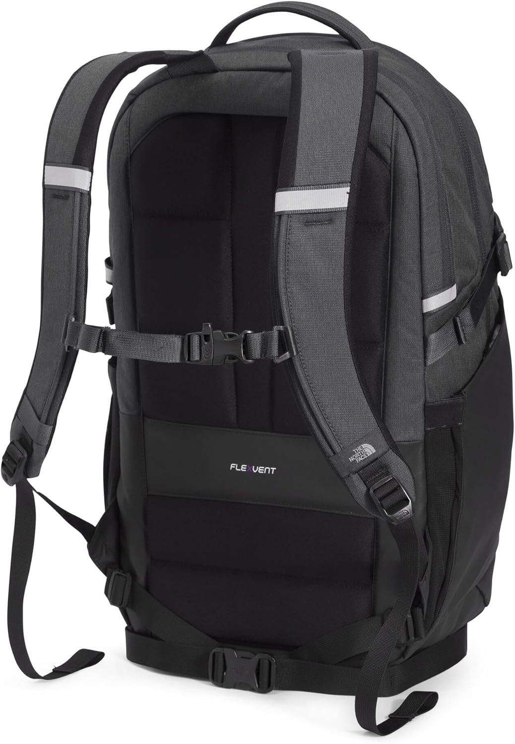 The North Face Router Everyday Laptop Backpack - Daypack, Water Repellent, Laptop Sleeve, Reflective Details, Asphalt Grey Light Heather/TNF Black-NPF, One Size