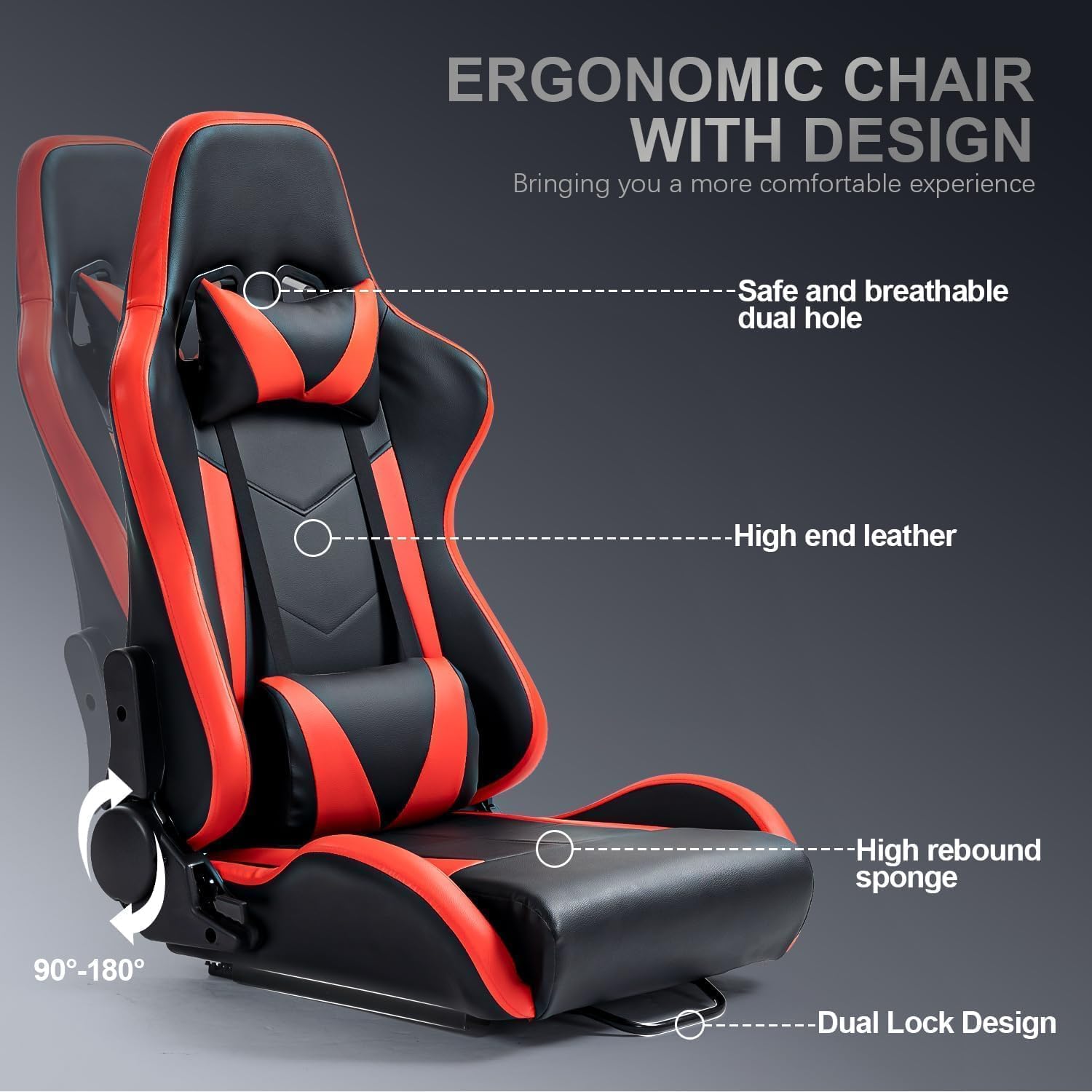 Supllueer Racing Simulator Cockpit with Gaming Seat Fit for Logitech G29 G920 G923, for Thrustmaster T248 T300RS TX F458 T128,for Fanatec,Adjustable Race Game Sim Stand No Steering Wheel Pedal Shifter