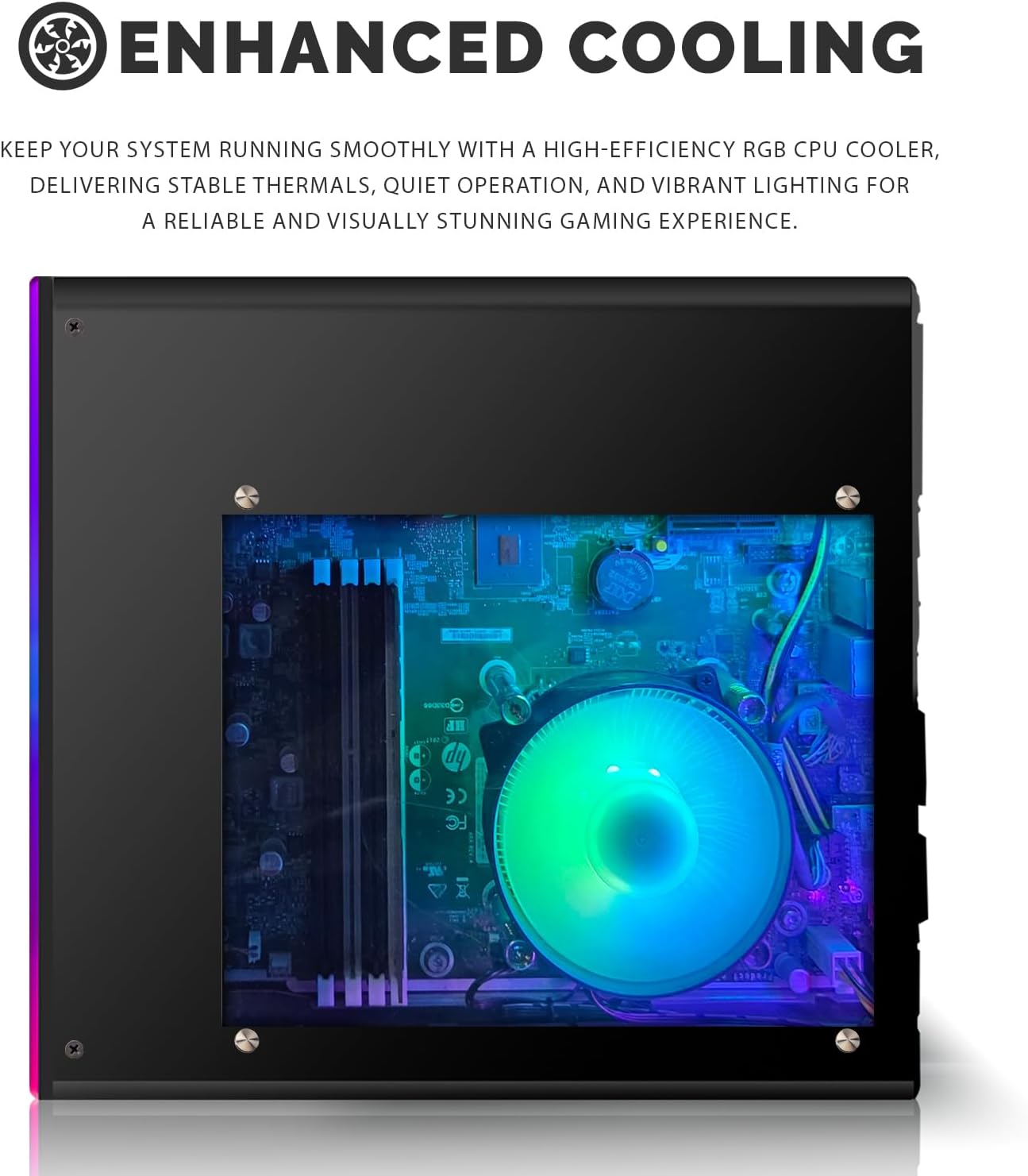 HP Gaming PC Desktop Computer – AMD Pro A10-9700,GT 1030 Graphics,16GB RAM,256GB SSD,27 Inch Curved Monitor,RGB Keyboard with AI Copilot,Mouse,WiFi,RGB Headphone,Windows 11(Renewed)
