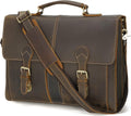 Polare 16' Full Grain Leather Messenger Bag Laptop Briefcase Bag Professional Work Bag For Men with YKK Zippers