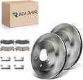 Front Brake Kit 6PCS Fits 1999-2006 Chevy Silverado 1500 | 2000-2006 Chevy Tahoe 5.3L V8, 1999-2004 GMC Sierra 1500 5.3L V8, Front Vented Brake Rotors Ceramic Brake Pads, 12'in - Replace 55054