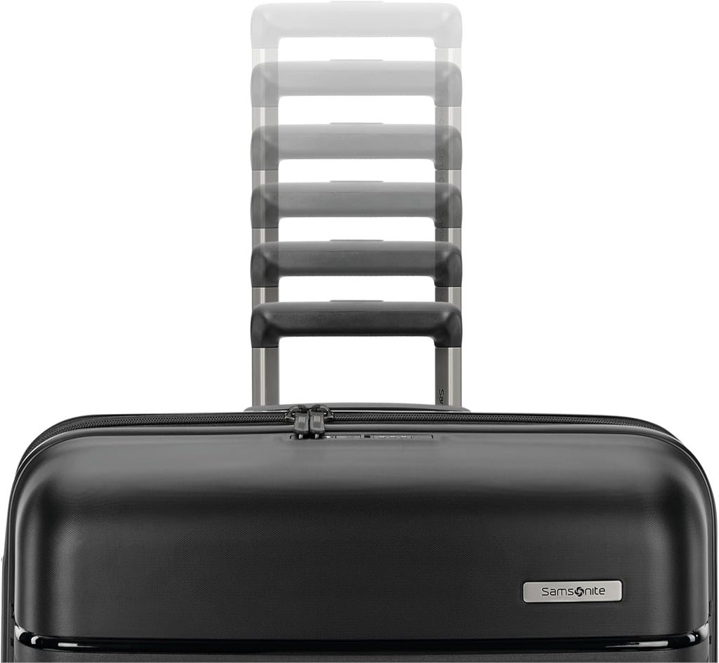 Samsonite Elevation Plus - Large Hardside Luggage - Scratch Resistant Polypropylene Shell, RightHeight™ Adjustable Handle, Integrated AirTag Holder, TSA Lock, WetPak™ Compartment - Triple Black