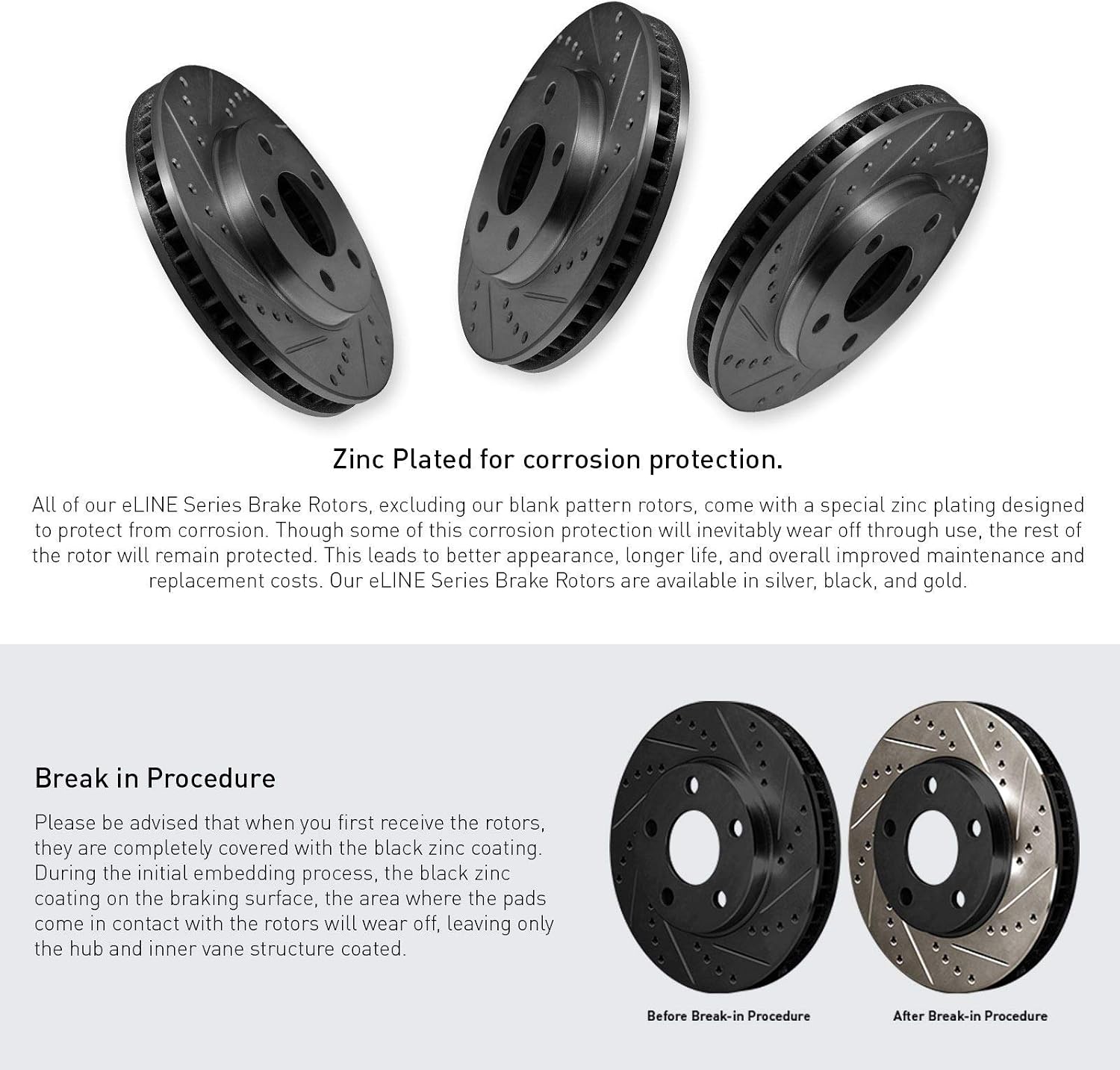 R1 Concepts Front and Rear Brake Kit Fits 2003-2011 Ford Crown, Mercury Grand Marquis; 2003-2004 Mercury Marauder| Semi Met Brake Pads and Drilled Slotted Brake Rotors| 12.0' Front & 11.6' Rear