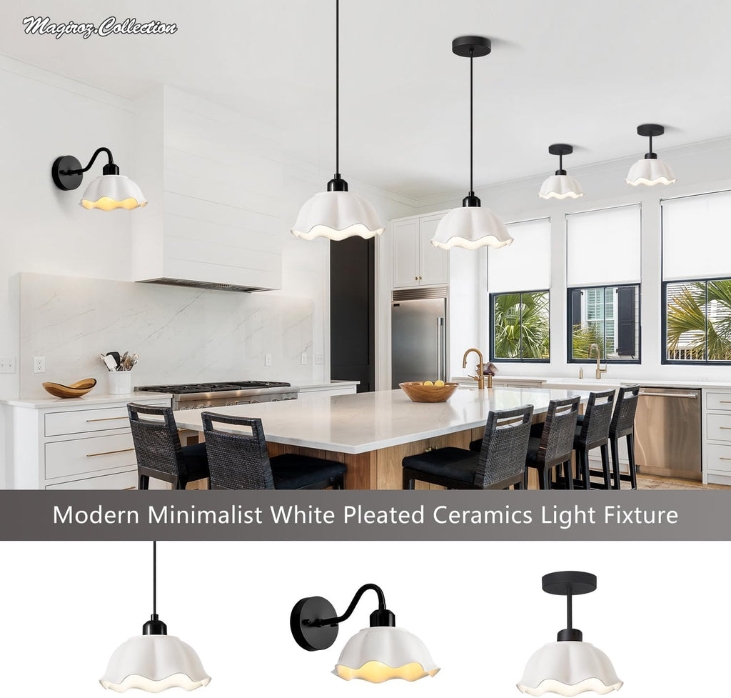Black Bathroom Wall Sconces Set of 2 Modern White Milk Glass Wall Light Fixtures Farmhouse Living Room Wall Mounted Lights Vintage Bedroom Hardwired Vanity Wall Lamps Set of Two MWL02-2BK