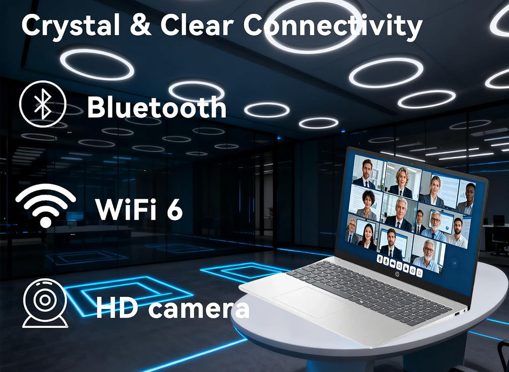 HP 15.6' Touchscreen Business Laptop, 13th Gen Intel i3-1315U, 32GB RAM, 1TB SSD, Thin & Light, All-Day Battery Life, Fast Charge, WiFi 6, Copilot AI, Secure Windows 11 Pro, Travel Ready, LE Bundle