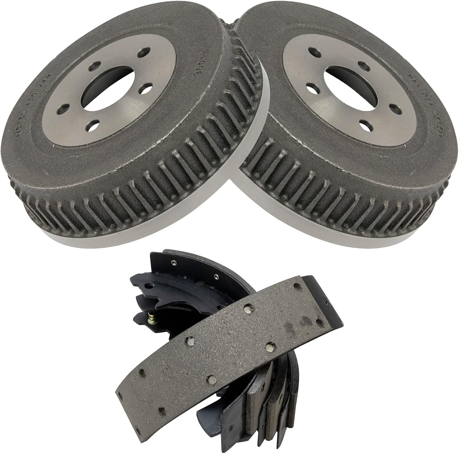 TRQ Rear Brake Shoe Pad & Rotor Kit Set Pair for 95-03 Windstar