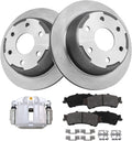 Detroit Axle - Rear Brake Kit for Chevy GMC Silverado Sierra 1500 Astro Tahoe Safari Yukon Disc Brake Rotors Brake Caliper Ceramic Brakes Pads Replacement