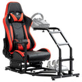 Supllueer Racing Simulator Cockpit with Gaming Seat Fit for Logitech G29 G920 G923, for Thrustmaster T248 T300RS TX F458 T128,for Fanatec,Adjustable Race Game Sim Stand No Steering Wheel Pedal Shifter