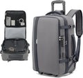 Fanwoli Rolling Vacuum Backpack Travel with One-Button Compression, Expandable Carry-On Suitcase Luggage, Approved TSA Lock & Water-Proof Laptop Compartment for Outdoor/Family/Business Trips
