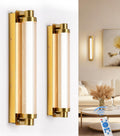 Battery Operated Wall Sconce Wall Decor Set of 2, Gold Rechargeable Wall Sconces 15000mAh Detachable Battery Wall Light Modern No Hardwiring Portable Lighting for Wall Painting, Bedroom, Hallway
