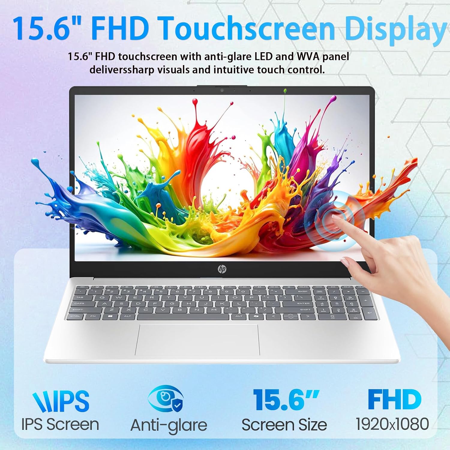 HP Flagship 15.6' Touchscreen Business Laptop, AMD Ryzen 7 7730U, FHD Anti-Glare Display, AMD Radeon GPU, AI Noise Reduction, Lightweight, Copilot, Wi-Fi 6, Win 11 Pro, 32GB RAM, 1TB SSD, Accessories