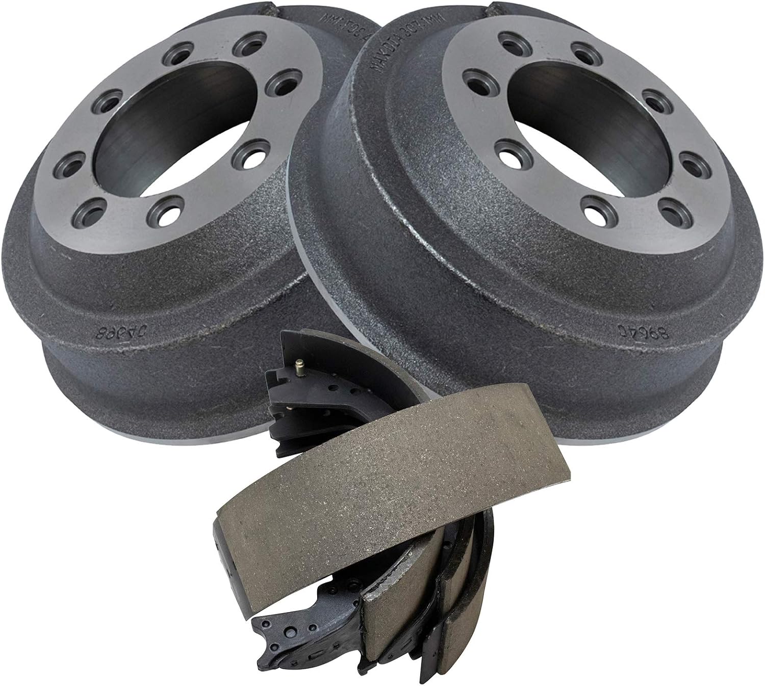 TRQ Brake Drum and Shoe Rear LH Left RH Right Kit 8500LB GVW | for 1987-1991 Ford E-250 Econoline +5 more 8500LB GVW with 12 x 3 Inch Drums with 12.01 Inch Rear Drums with Flanged Brake
