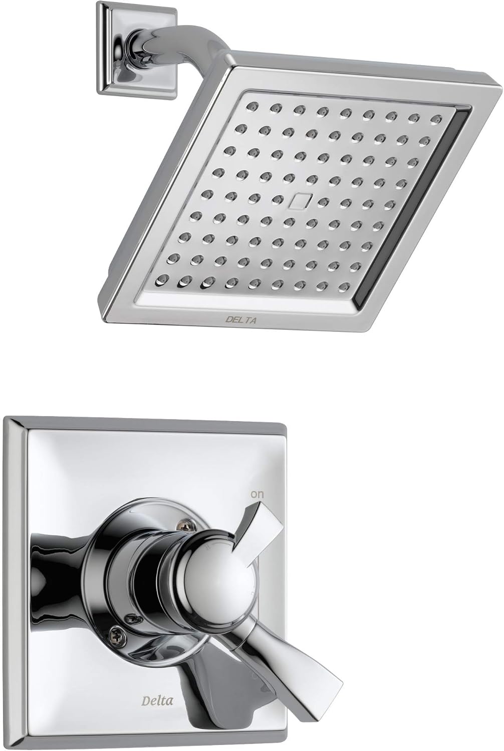 Delta Faucet Dryden 17 Series Dual-Function Shower Trim Kit with Single-Spray Touch-Clean Shower Head, Chrome, 2.0 GPM Water Flow, T17251-WE (Valve Not Included)