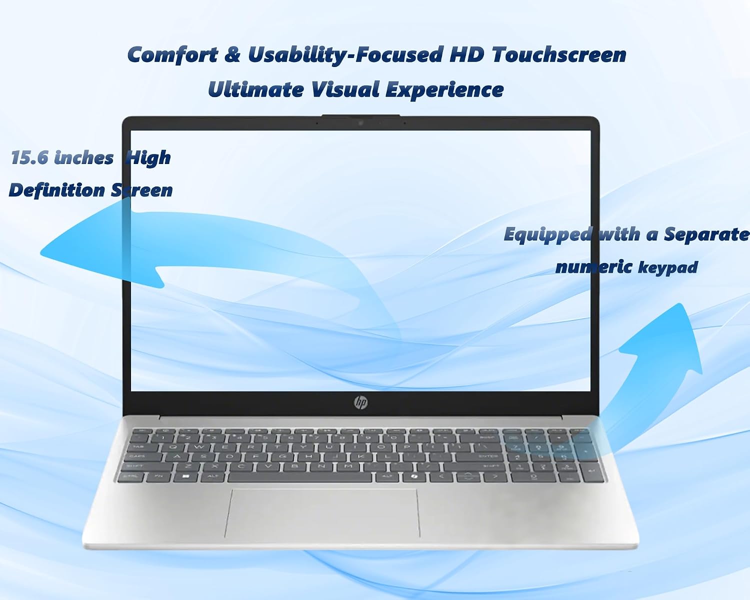 HP 15.6' Touchscreen Laptop for Students, Intel Core i3, 16GB RAM|1TB SSD, Lightweight, Long Battery Life, Perfect for Online Classes, Homework & Campus Use, Webcam/Mic, Wi-Fi 6, ROKC Docking Bundle