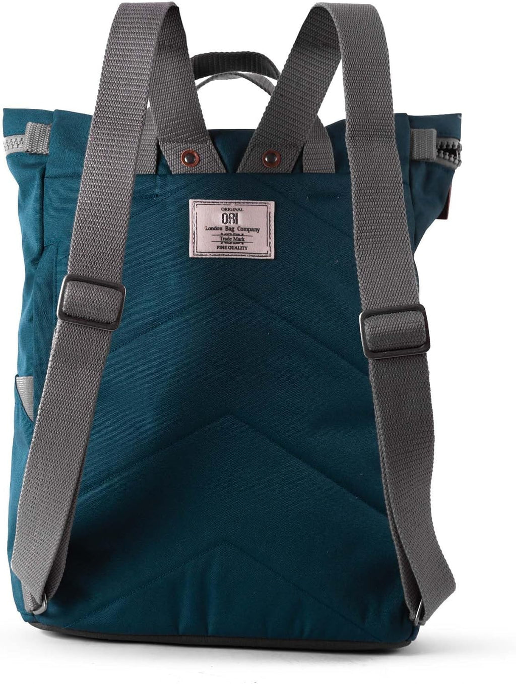 ORI LONDON Travel Backpack - Large Water-Resistant Nylon Rolltop Laptop Backpack for Men & Women - The Finchley - Teal