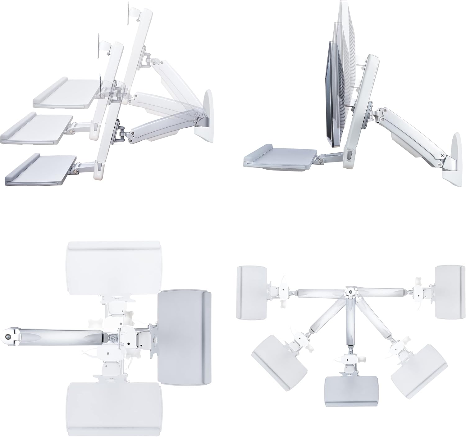 StarTech.com Wall Mount Workstation, Full Motion Sit Stand Desk w/Height Adjustable VESA Monitor Arm & Keyboard Tray, Ergonomic Wall Mounted Computer Workstation, Single Display, TAA