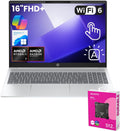 HP OmniBook 16 Premium Copilot AI Business Laptop, 16' FHD+ Touchscreen, AMD Ryzen AI 7 350, 32GB LPDDR5X RAM, 2TB SSD, Wi-Fi 6, Backlit, 1080P Camera, Win11H, Bundle with ADATA 512GCBK External SSD