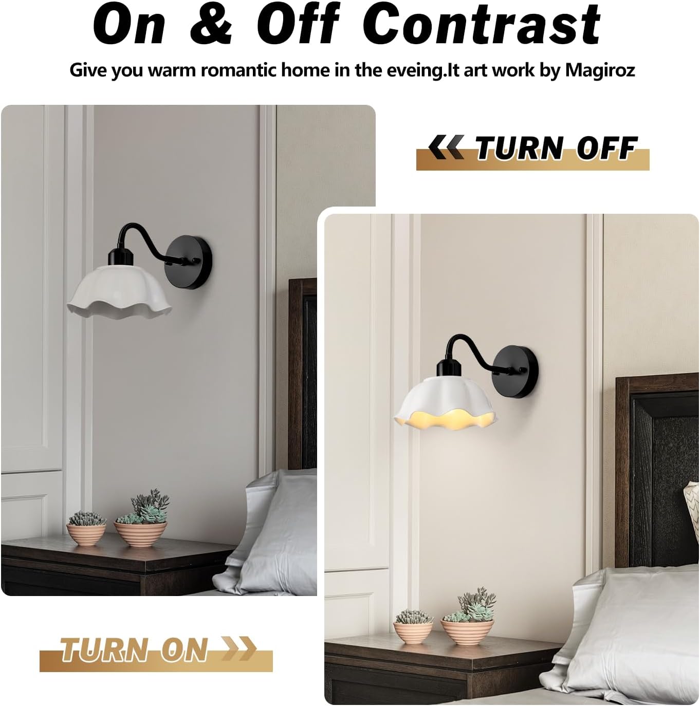 Black Bathroom Wall Sconces Set of 2 Modern White Milk Glass Wall Light Fixtures Farmhouse Living Room Wall Mounted Lights Vintage Bedroom Hardwired Vanity Wall Lamps Set of Two MWL02-2BK
