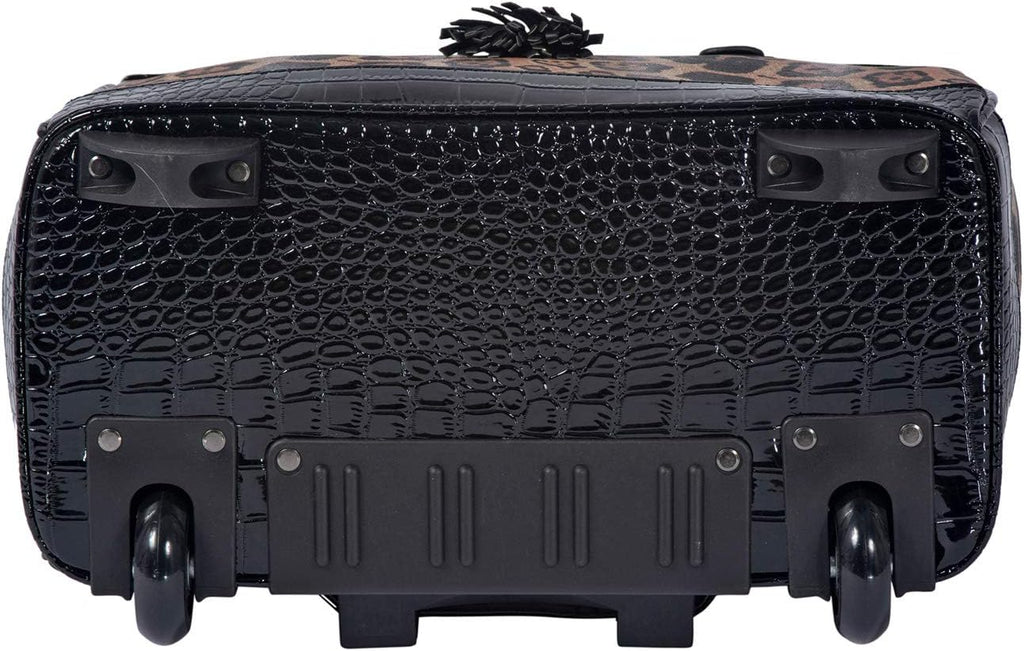 LTP London Leopard Rolling Laptop Bag for Women Computer Case - Fits 13'-17' Laptop