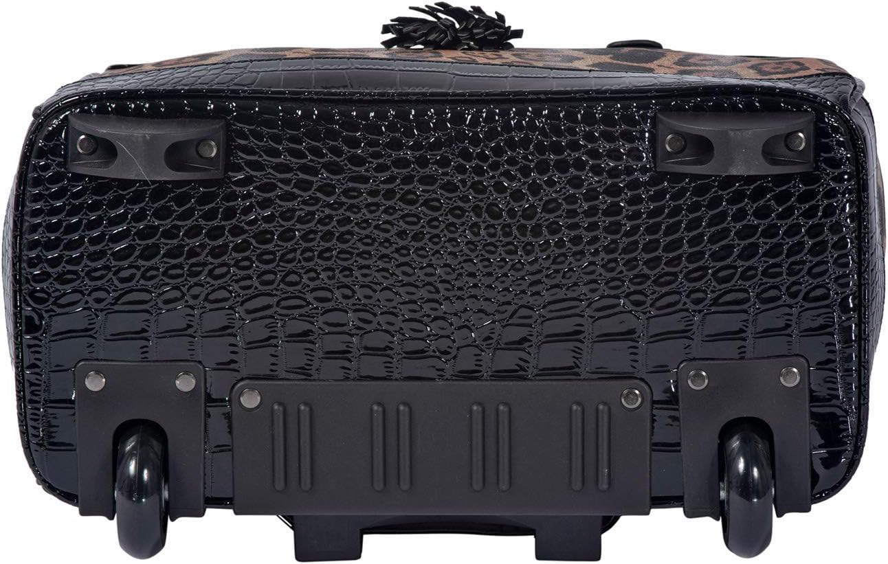 LTP London Leopard Rolling Laptop Bag for Women Computer Case - Fits 13'-17' Laptop