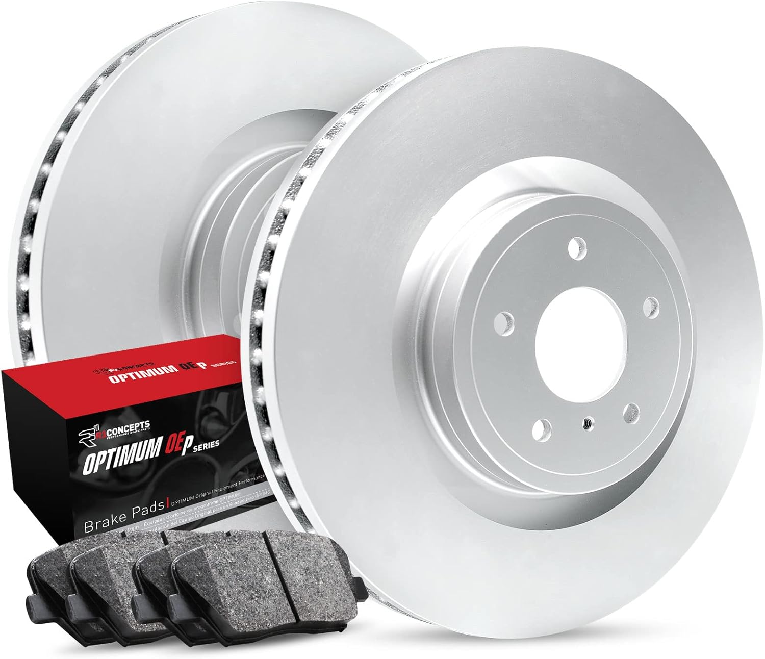 R1 Concepts Rear Brake Kit Fits 2022 BMW 230i, M240i; 2019-2022 BMW 330i, Z4; 2021-2022 BMW 430i, M440i; 2020-2022 BMW M340i, Toyota GR Supra| Optimum Oep Brake Pads and Blank Brake Rotors| 13.6' Rear
