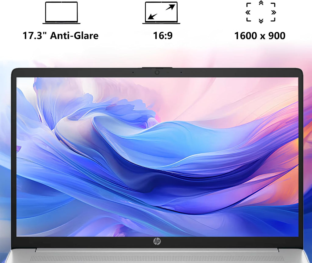 HP 17 Business Laptop | 17.3' HD+ IPS Anti-Glare | Intel 8-core i3-N305 | 16GB DDR4 512GB SSD |Type-C Long-Lasting Battery Fast Charging Privacy Camera Win11 w/DLCA Accessory