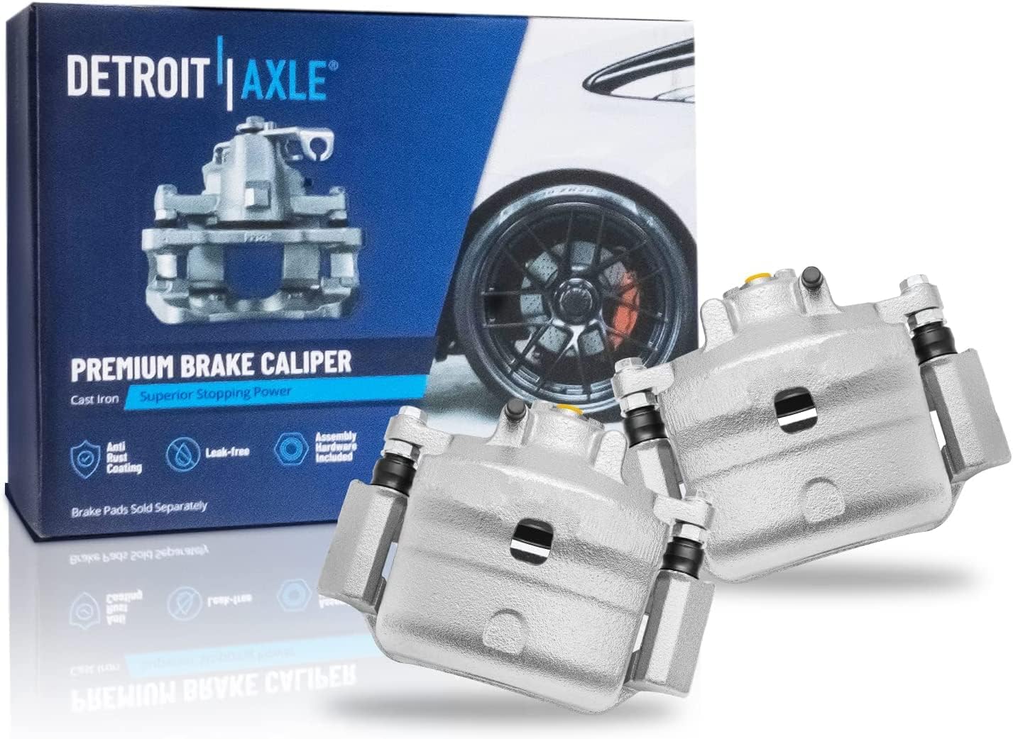 Detroit Axle - Brake Kit for Ford Fusion Lincoln MKZ Mazda 6 Mercury Milan, Front and Rear Disc Brake Calipers Ceramic Brake Pads Replacement