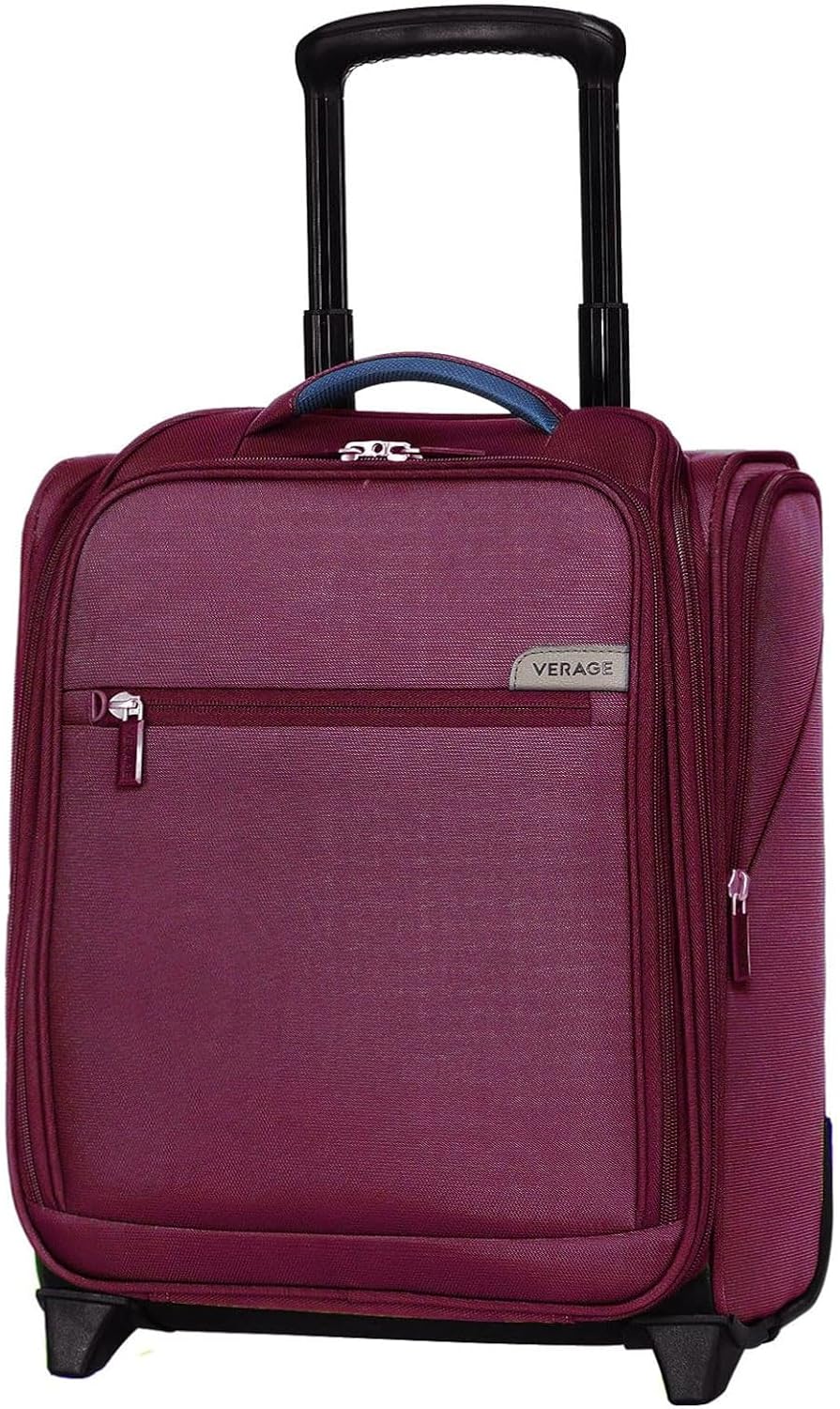 Verage Carry On Underseat Luggage with Wheels & USB Port, 16 Inch Wheeled Spinner Bag Carry-on Luggages for Airlines, Lightweight Suitcase Men Women, Pilots and Crew(16-Inch Rolling Underseat)