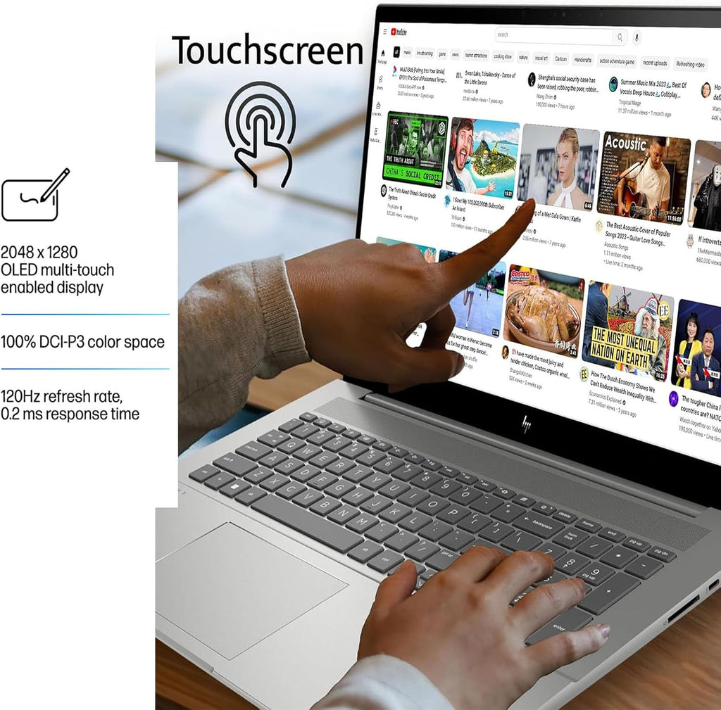 HP OmniBook 7 Touchscreen Laptop -Intel Core 9 270H Beat i7-13650HX -16' 2K OLED 120Hz -64GB RAM -2TB SSD -Windows 11 Pro-Backlit Keyboard-Video Editing Business Computadora Portátil PC Copilot