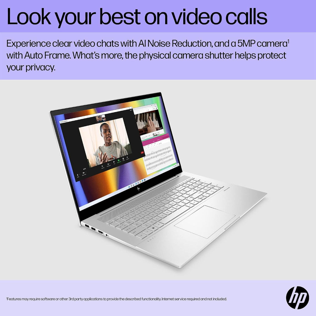 HP Envy Laptop, 17.3' Full HD Touchscreen, 12th Gen Intel Core i7-1260P, 16GB DDR4 RAM, 512GB PCIe SSD, IR Camera, HDMI, Backlit Keyboard, Wi-Fi 6, Windows 11 Home, Silver