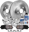 Detroit Axle - Front Brake Kit for 2003-2008 Toyota Corolla Matrix Pontiac Vibe Disc Brake Rotors Brake Calipers Replacement 2004 2005 2006 2007 Ceramic Brakes Pads