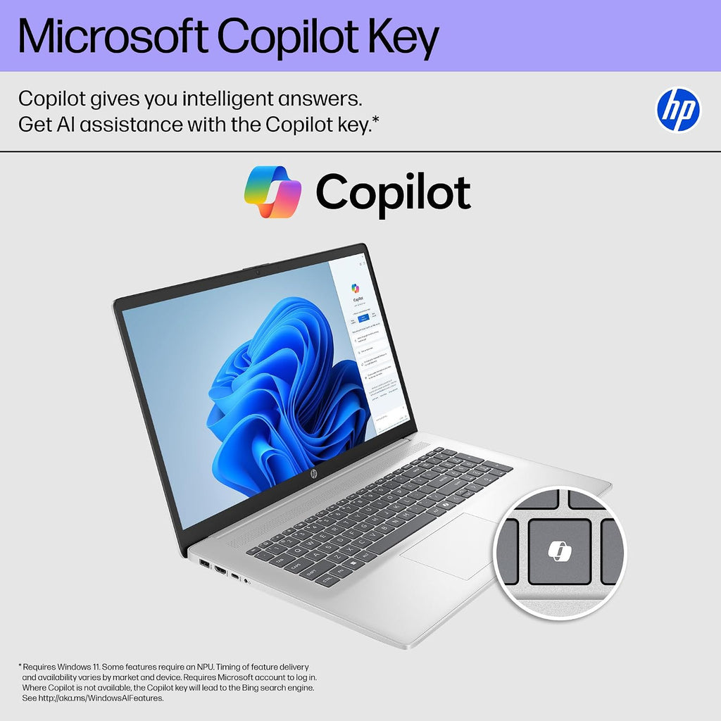 HP 17.3 inch Touchscreen Laptop, HD+ BrightView Display, Intel Ultra 7 255U 12-Core(Beat Core 7 150U), 64GB DDR5, 1TB SSD, Copilot AI, Backlit KB, Long Battery, Win11 PRO, w/128GB External SSD&Stylus