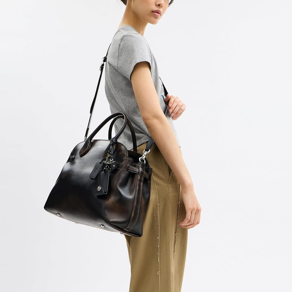 Coach Women's Suede Soft Empire Carryall 40 Tote