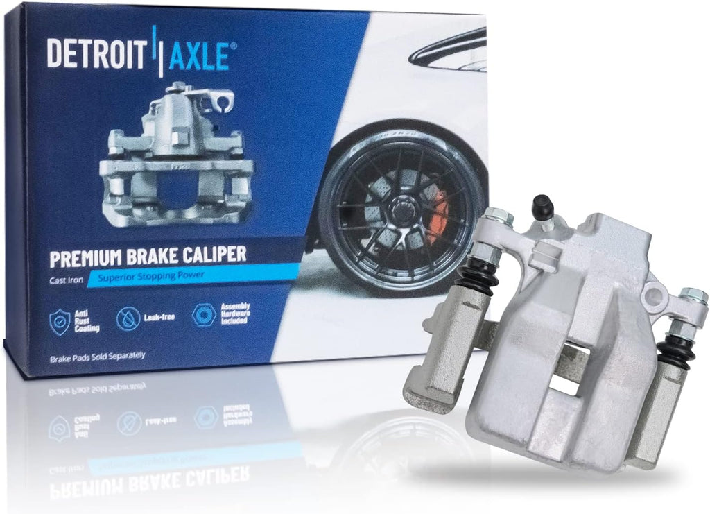 Detroit Axle - Rear Brake Kit for 2007-2012 Lexus ES350 2008-2011 Toyota Avalon 2007-2011 Camry, 2009 2010, 2 Rear Disc Rotors 2 Brake Pads 1 Left Brake Caliper Replacement