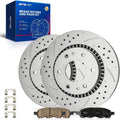 KAX Front Brake Kit for Chevrolet Trailblazer 2006-2009, GMC Envoy 2006-2009, Buick Rainier 2006-2007, Isuzu Ascender 2006-2008, 11.88inch Brake Rotors Pads Kit, #55112+D1169 Front Brakes