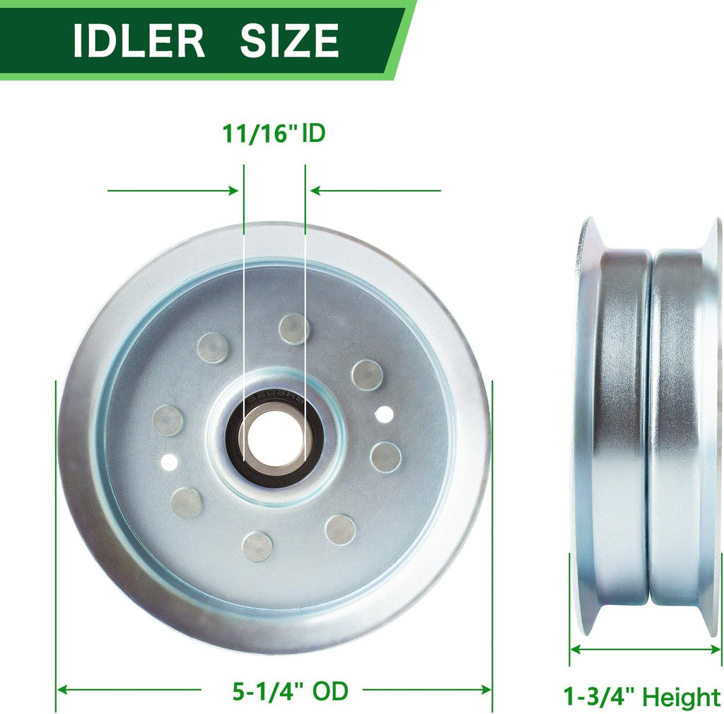 46 inch Mower Deck Rebuild Kit for MTD Craftsman T1600 T1900 Troy Bilt Bronco Horse XP Mower Include Include (2) Spindle 618-06989 918-06989 (2) ldler 756-05034A (2) Blade 742-04244 (1) Belt 754-04219