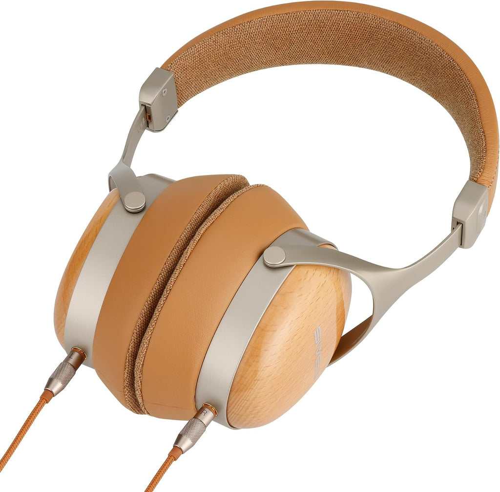 SIVGA SV021 Pro V2 HiFi Wooden Closed-Back Over-Ear Wired Headphones with 50mm Dynamic Driver, Detachable Cable (Beechwood)