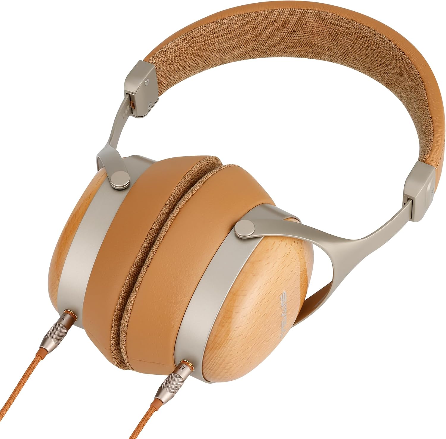 SIVGA SV021 Pro V2 HiFi Wooden Closed-Back Over-Ear Wired Headphones with 50mm Dynamic Driver, Detachable Cable (Beechwood)