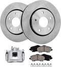 Detroit Axle - Front Brake Kit for 2009 2010 2011 2012 Dodge Journey Disc Brakes Rotors Ceramic Brakes Pads Right Brake Caliper Replacement : 11.89 inch Rotor
