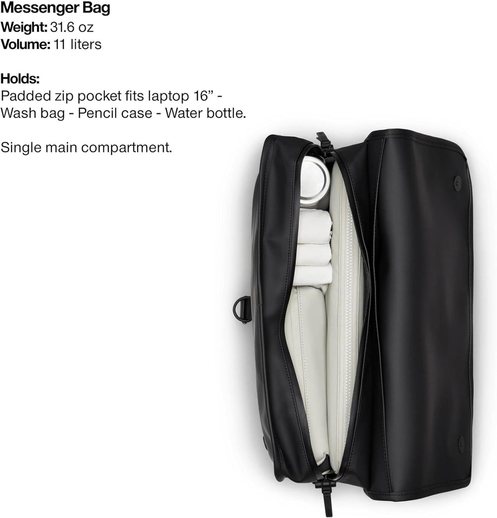 RAINS Messenger Bag - Laptop Bag for men and women - Fits 16' laptop or tablet