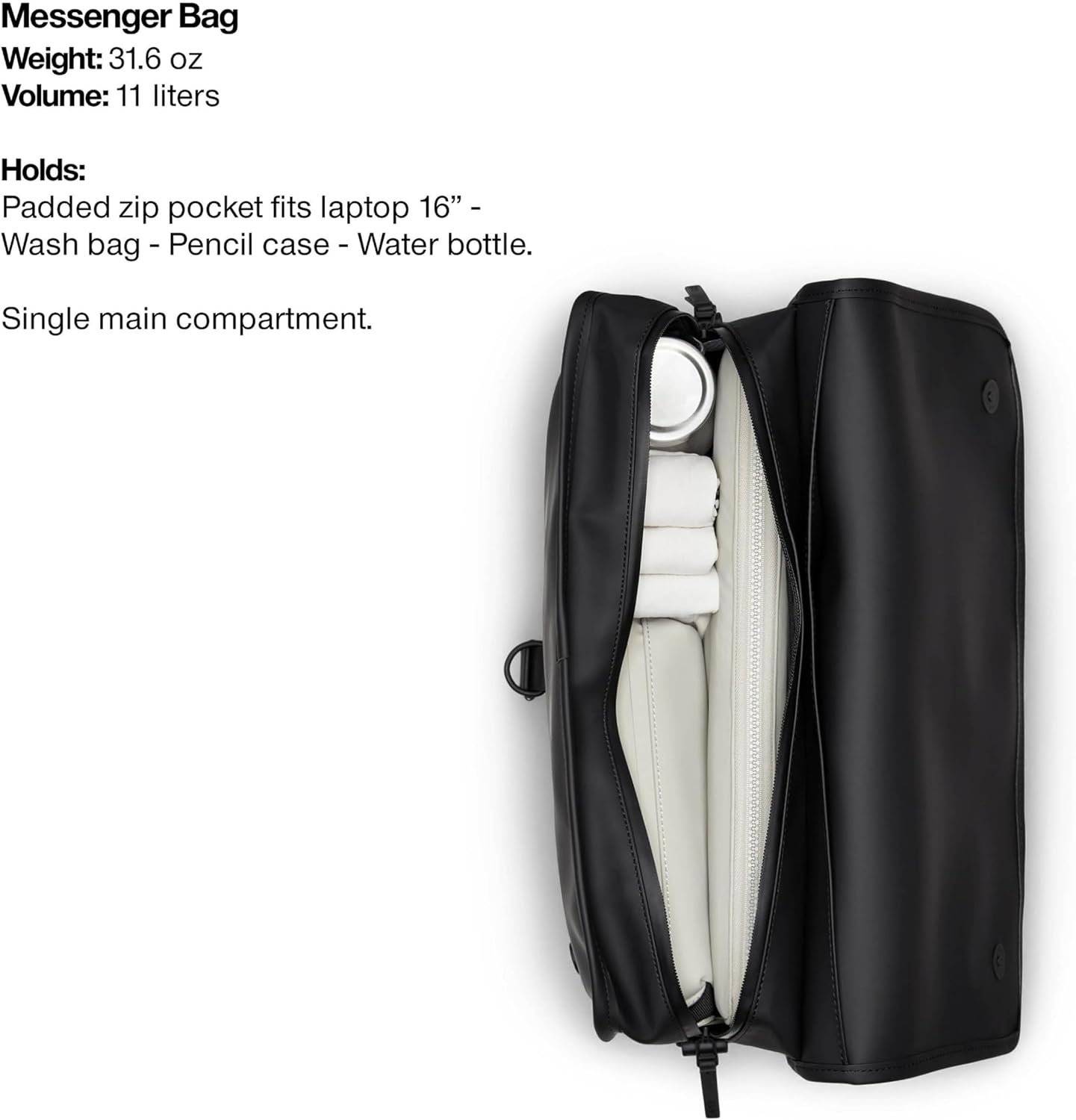 RAINS Messenger Bag - Laptop Bag for men and women - Fits 16' laptop or tablet