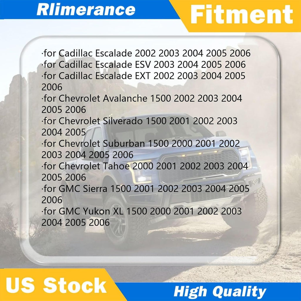Front & Rear Brake Kit for Chevy Avalanche 1500 2002-2006 for Chevrolet Silverado 1500 2001-2005 for Chevy Silverado 1500 2001-2005 6PCS Ceramic Brakes Pads Rlimerance