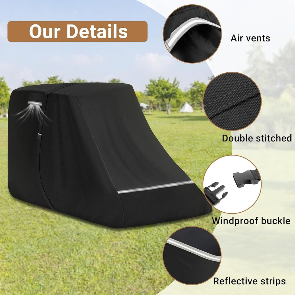 900D Skid Steer Cover Waterproof Heavy Duty, Windproof UV Protection Track Loader Cover Compatible with Bobcat, John Deere, Kubota, Caterpillar, Case, New Holland, JCB, 148 * 75 * 80 inch