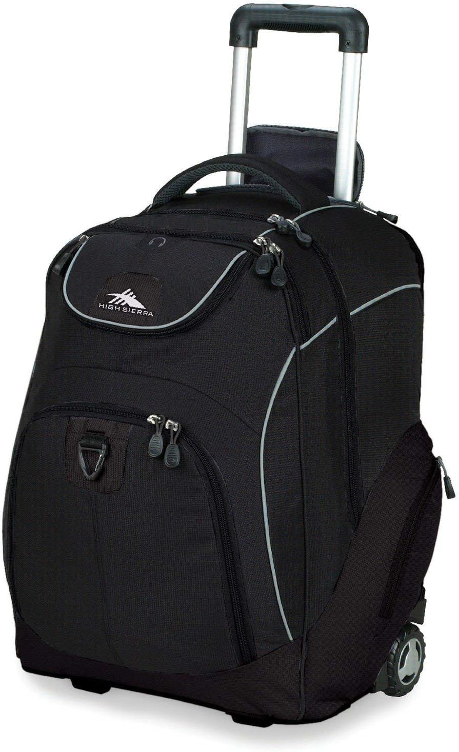 High Sierra Powerglide Wheeled Backpack, Black, One Size