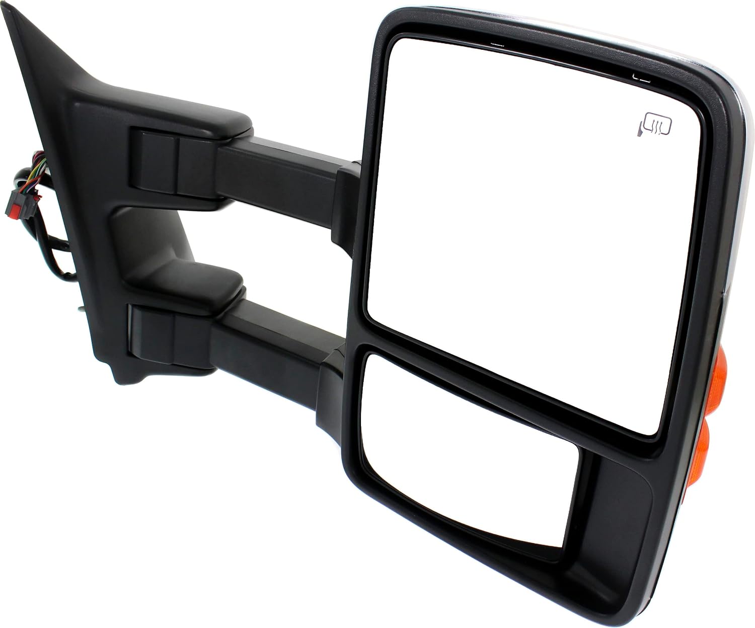 Kool Vue Blind Spot Mirror For Ford F-250 Super Duty 2010, F-350, F-450, F-550 Crew Cab Passenger Side, Heated Power Folding Tow Mirrors