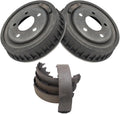 TRQ Rear Brake Shoe & Drum Kit for MODELS WITH 9 INCH REAR BRAKES ONLY Compatible with 1998-2009 Ford Ranger Mazda B2300/B2500/B3000/B4000 - VALIDATE BRAKE DRUM SIZE